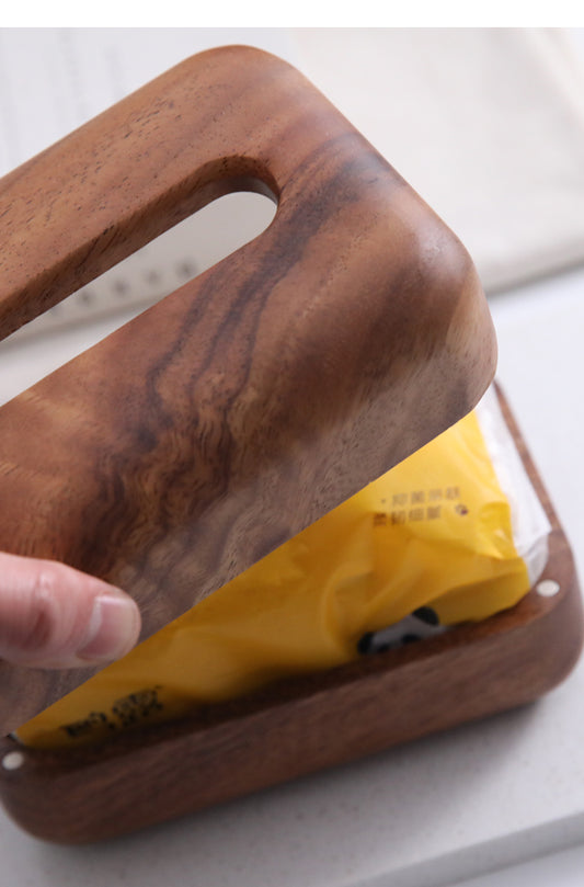 High End Minimalist Solid Wood Tissue Box, Walnut Wood Household Coffee Table, Living Room Storage Paper Box, Solid Wood Napkin Paper Box