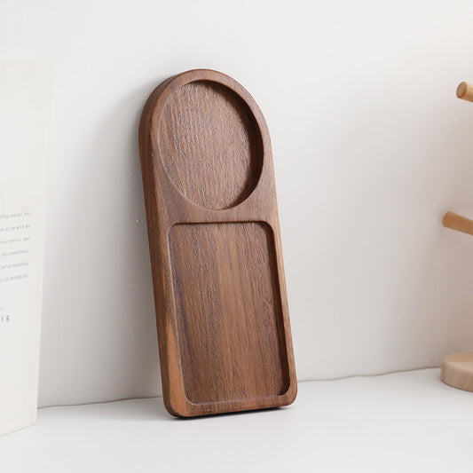 Vintage Breakfast Board - Solid Wood Platter for Coffee/Pastries (BPA-Free Food Grade)