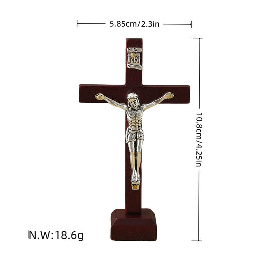 Handmade Easter Wooden Cross Wall Hanging – Church Decor & Religious Pendant (Hemu Style, Faith-Based Gift, 3D Carved Art)