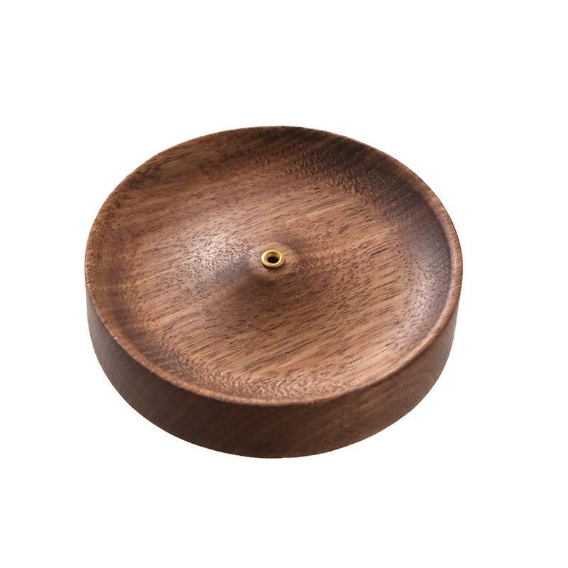 Luxury Agarwood Stand - Hand-Carved Sandalwood Incense Holder (24K Gold Inlay Edition)