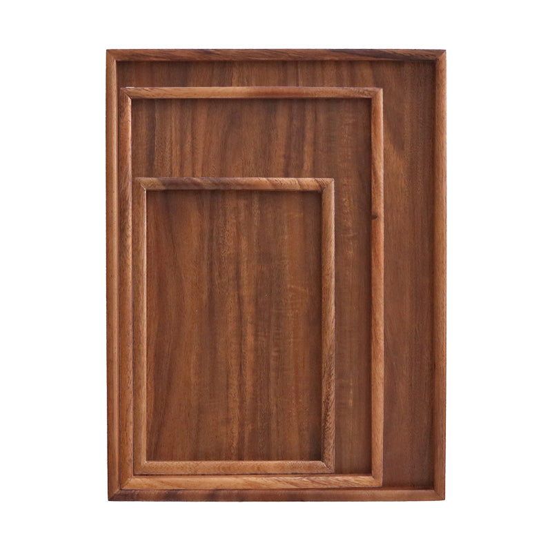 Mid-Century Modern Serving Board - Rectangular Walnut Platter for Brunch/Cheese/Wine Pairing