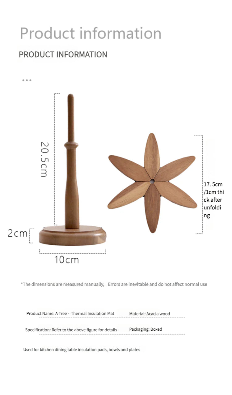 Solid Wood Tree Insulation Mat, Dining Table Mat, Heat-Resistant And Heat-Resistant Pot Mat, Household Plate, Dish Insulation Mat, Cup Mat