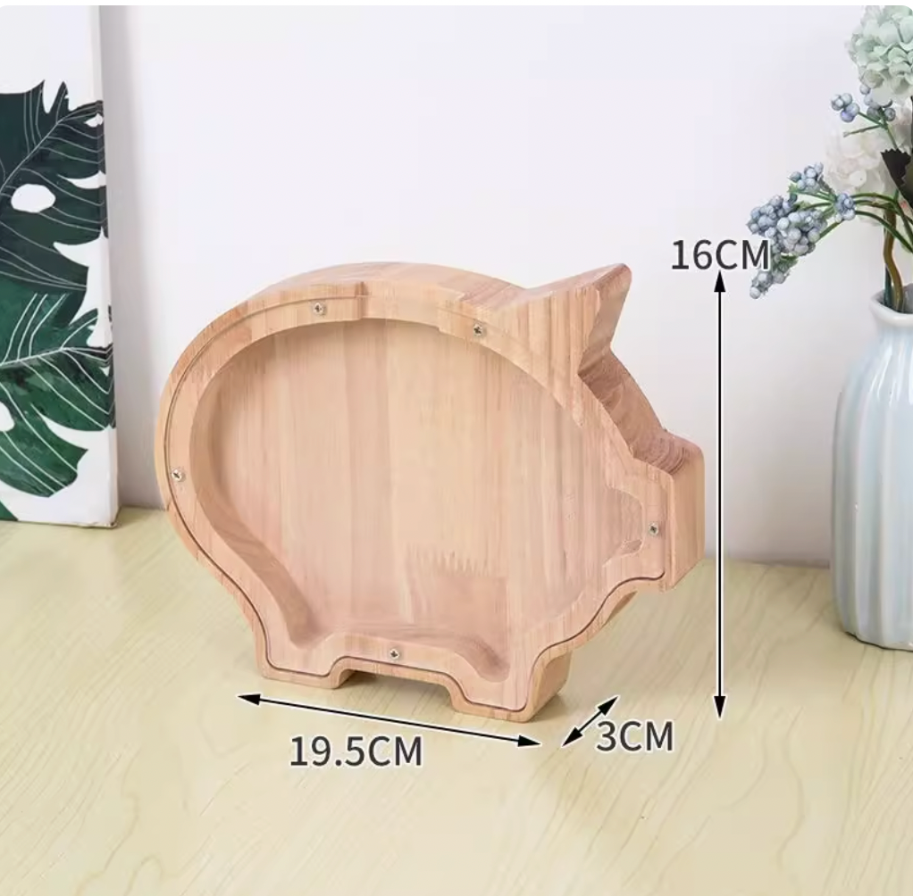 Solid Wood Piggy Bank With Twelve Zodiac Signs, Transparent Acrylic, Not Recommended, Can Only Enter But Not Exit. Savings Piggy Bank 2025 New Model
