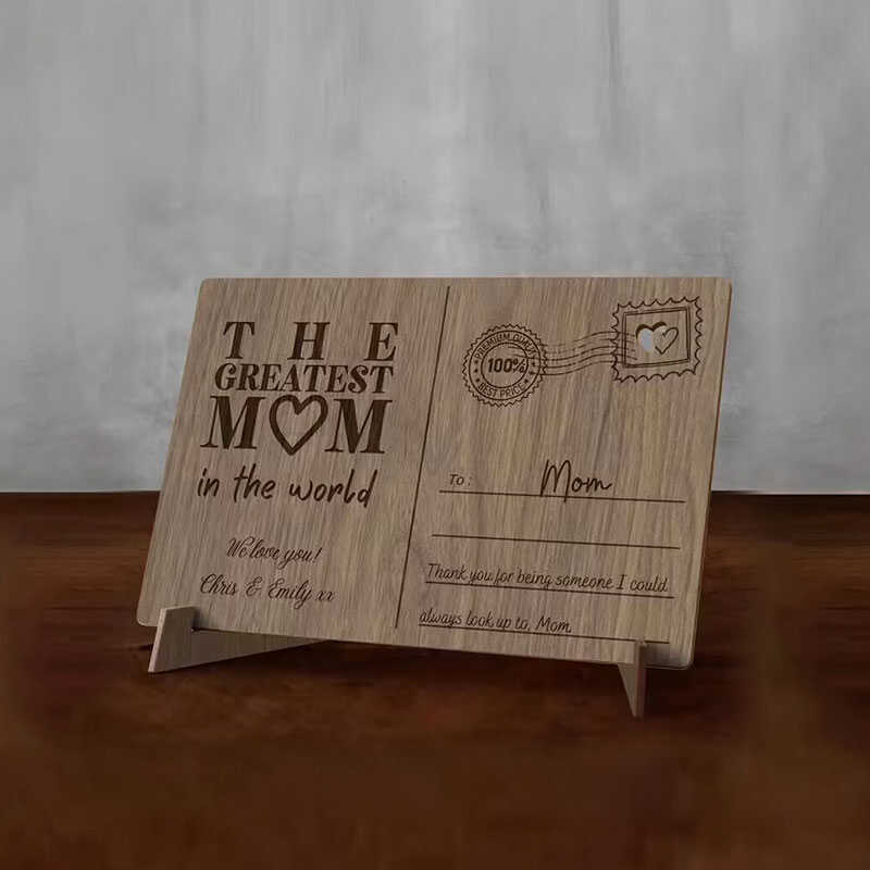 Personalized Wooden Greeting Cards - Customize for Birthdays/Weddings/Anniversaries (Eco-Friendly & Unique)