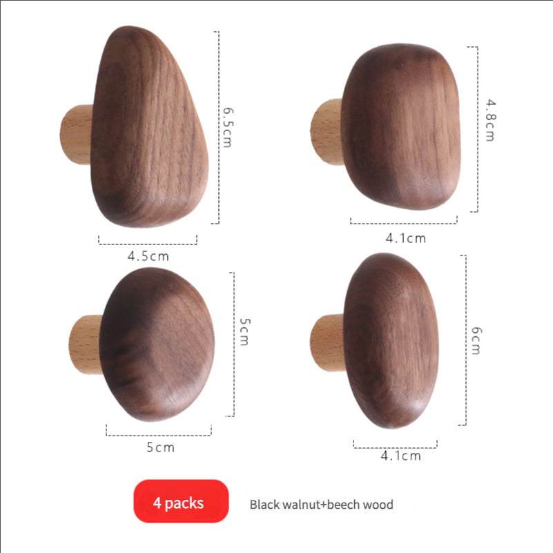 Walnut Wood Living Room Decoration, Hanging Hooks Behind The Door, Creative Design On The Entrance Wall, No Need To Drill Holes, Sticky Hooks, Hanging Hangers, Clothes, Bags