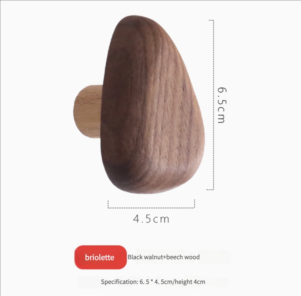 Walnut Wood Living Room Decoration, Hanging Hooks Behind The Door, Creative Design On The Entrance Wall, No Need To Drill Holes, Sticky Hooks, Hanging Hangers, Clothes, Bags