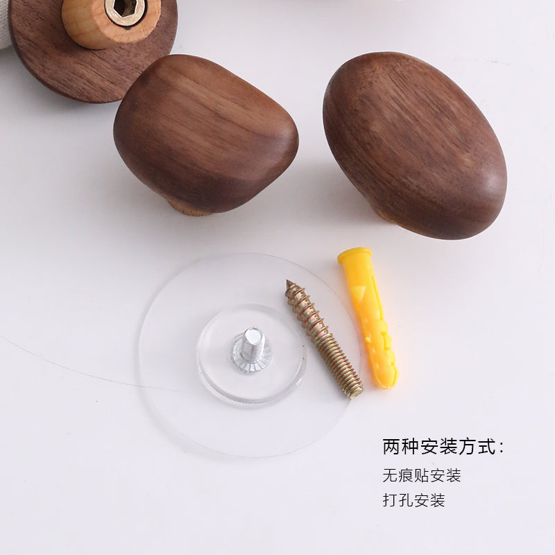 Walnut Wood Living Room Decoration, Hanging Hooks Behind The Door, Creative Design On The Entrance Wall, No Need To Drill Holes, Sticky Hooks, Hanging Hangers, Clothes, Bags