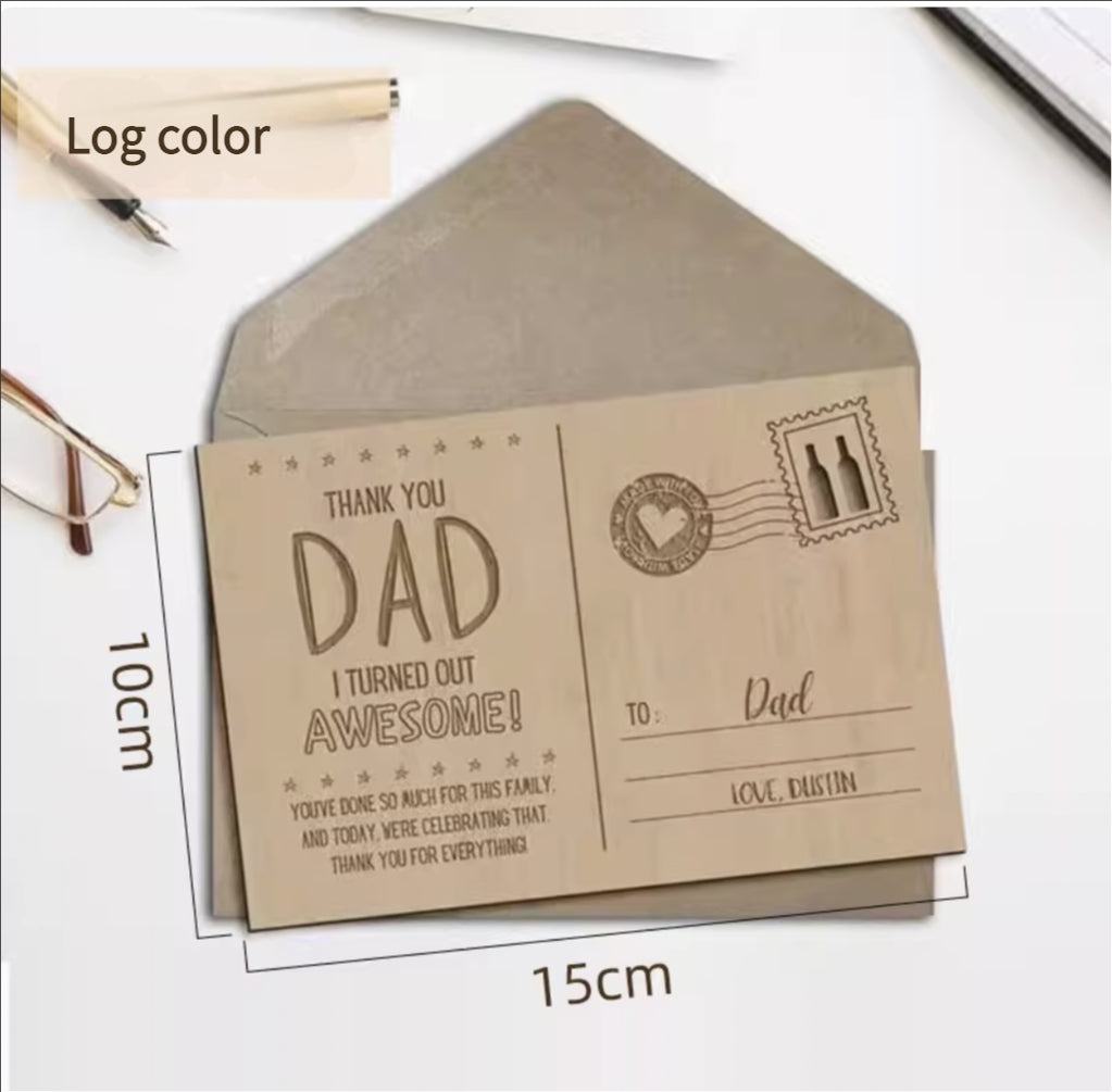 Personalized Wooden Greeting Cards - Customize for Birthdays/Weddings/Anniversaries (Eco-Friendly & Unique)