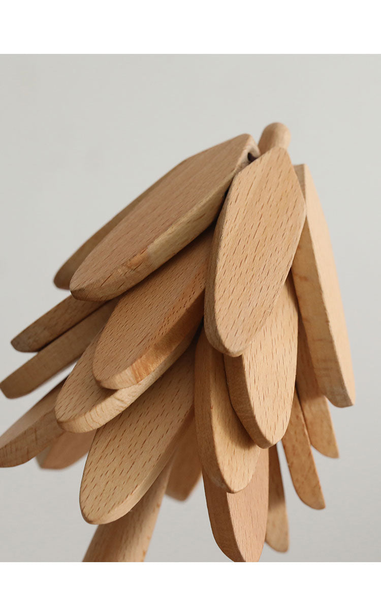 Artisan Wooden Hot Pad Set - 3-Layer Heat Resistant Trivets for Pots/Bowls (Eco-Friendly)