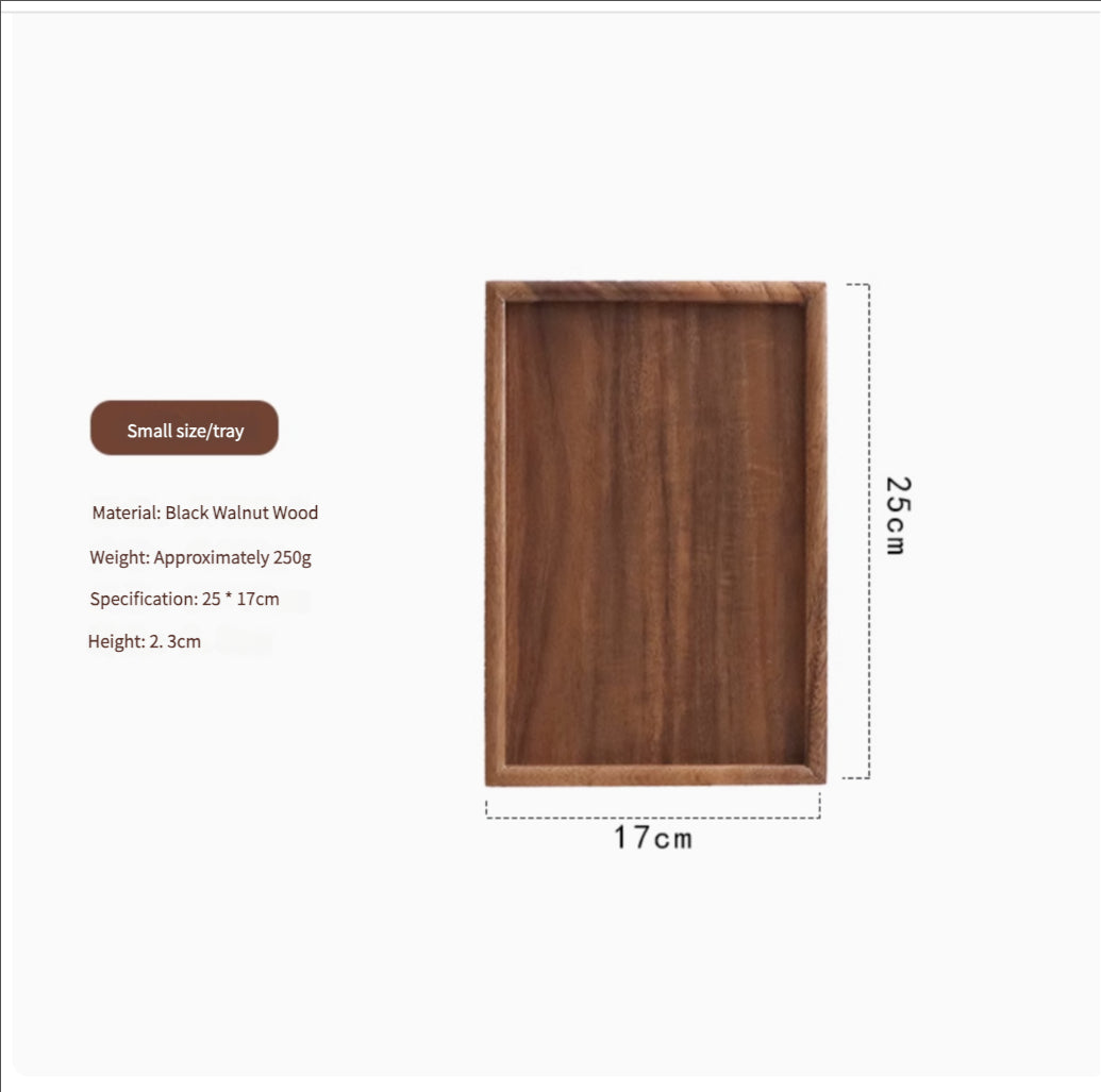 Mid-Century Modern Serving Board - Rectangular Walnut Platter for Brunch/Cheese/Wine Pairing