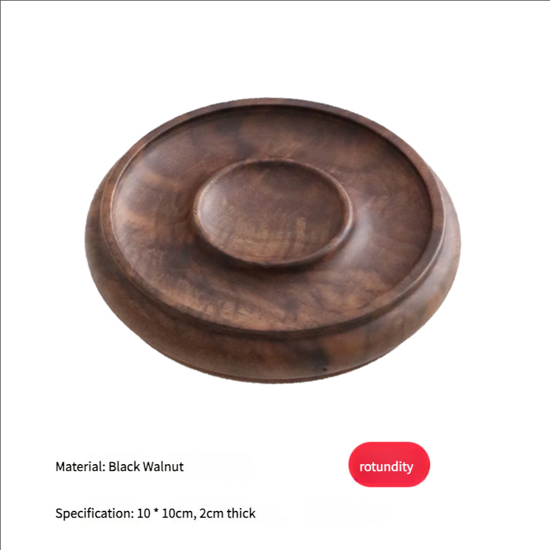 Artisan Walnut Jewelry Organizer - Rotating Bead Display Stand for Bracelet Crafting (with Non-Slip Base)