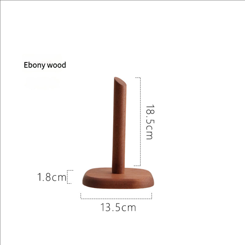 Commercial-Grade Paper Roll Stand - Solid Wood Countertop Holder for Restaurants/Bars