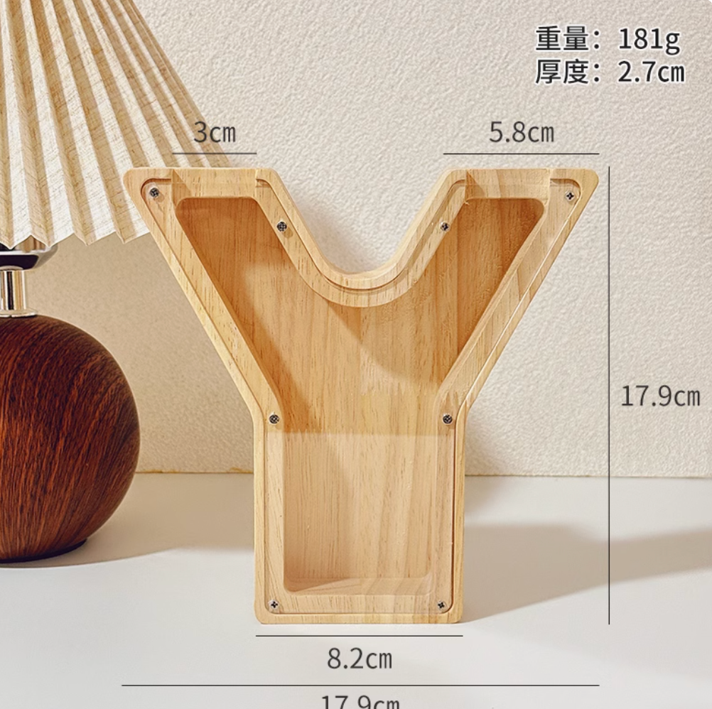 Internet Celebrity Wooden Letter Piggy Bank Piggy Bank Coin Change Storage Box Ornament Birthday Gift