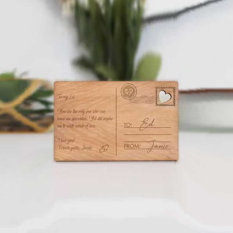 Personalized Wooden Greeting Cards - Customize for Birthdays/Weddings/Anniversaries (Eco-Friendly & Unique)