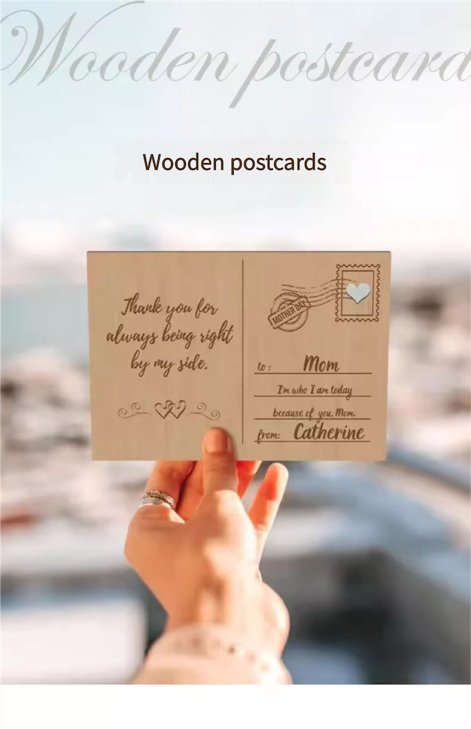 Personalized Wooden Greeting Cards - Customize for Birthdays/Weddings/Anniversaries (Eco-Friendly & Unique)
