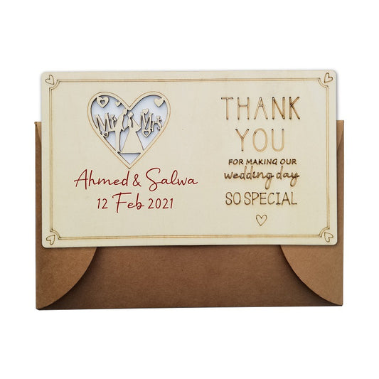 Eco-Friendly Wooden Save the Date Card - Handmade with Botanical Engraving & Recyclable Packaging (Perfect for Rustic Weddings)