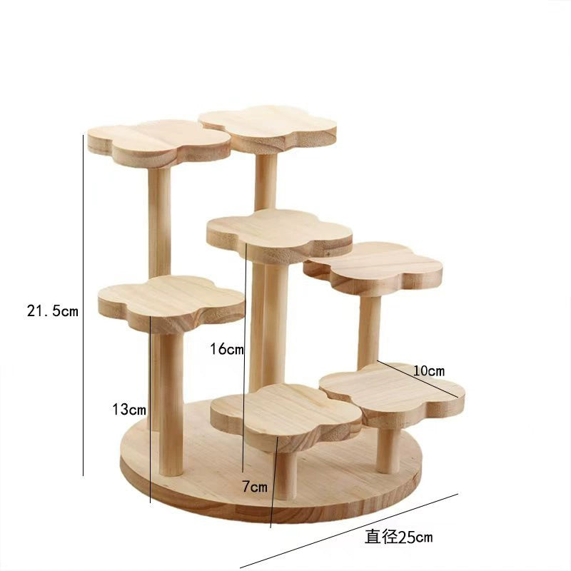 Modern Staircase Shelf - Multi-Purpose Wood Storage Rack for Books/Plants/Collectibles (Wall-Mounted Space Saver)
