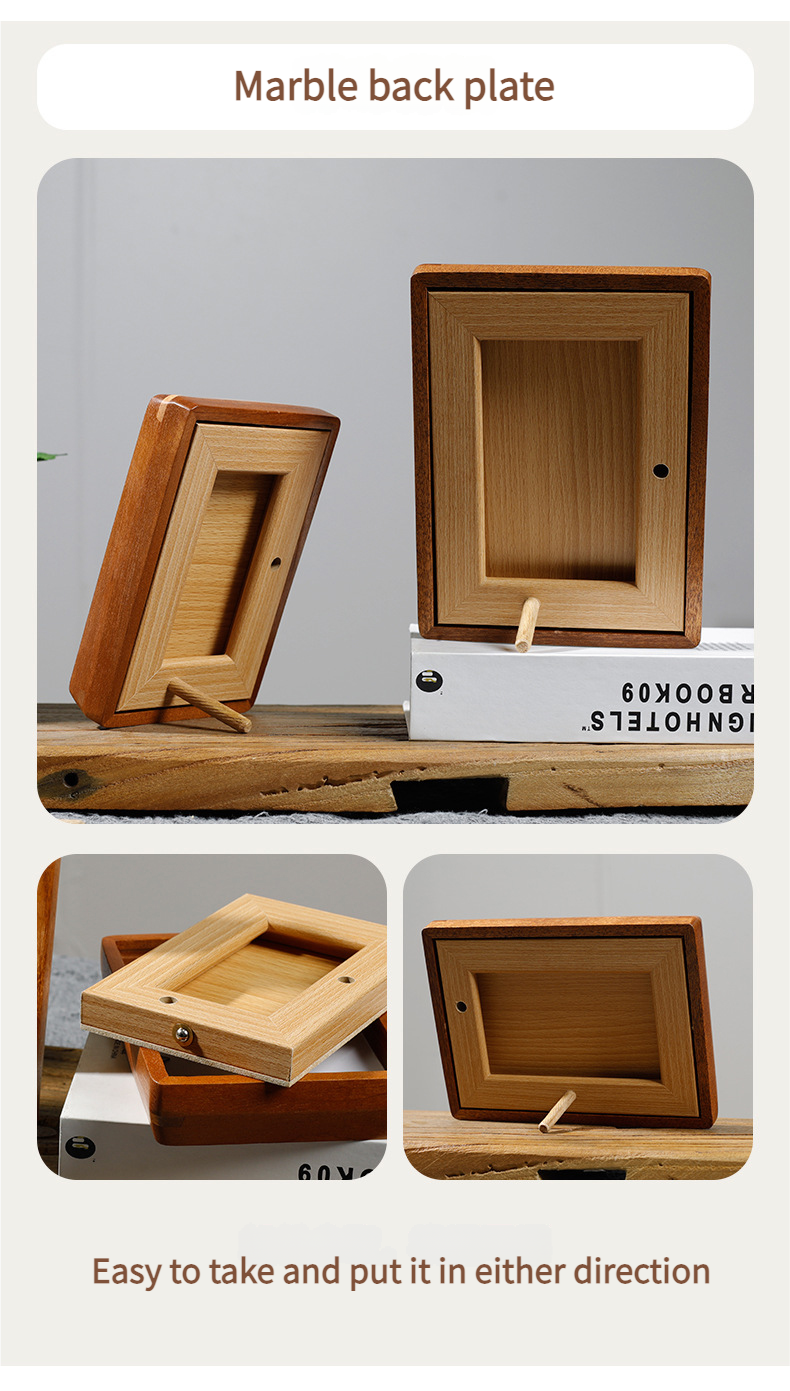 Handcrafted Solid Wood Photo Frame - 10 Inch Mortise & Tenon Couple Frame with Rounded Corners (Wall Hanging Art Display for Wedding/Home Decor)