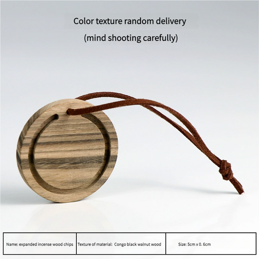 Personalized Walnut Wood Aromatherapy Pendant – Engravable Essential Oil Diffuser for Car & Backpack, Luxury Handmade Perfume Gift (Solid Wood, Free Engraving)