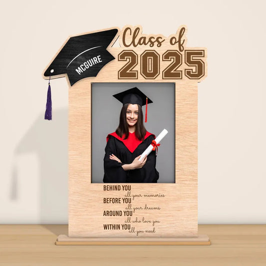 Custom Graduation Photo Frame - Handmade Wooden Keepsake Gift - Personalized Home & Office Desk Decor