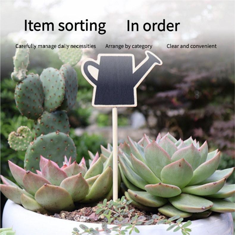 Mini Wooden Blackboard Message Board – Succulent Plant Label, Kids Chalkboard Sign & Home Decor (5x7cm, Eco-Friendly, Gift for Teachers/Moms)