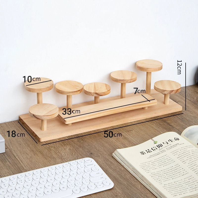 Modern Staircase Shelf - Multi-Purpose Wood Storage Rack for Books/Plants/Collectibles (Wall-Mounted Space Saver)