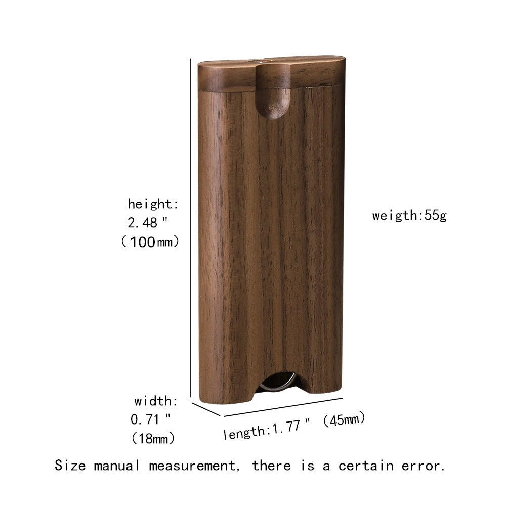 Luxury Black Walnut Cigarette Box - Auto Pop-Up Design with Aluminum Alloy Cleaning Rod (Elegant Storage Case & Smoking Accessories Gift)