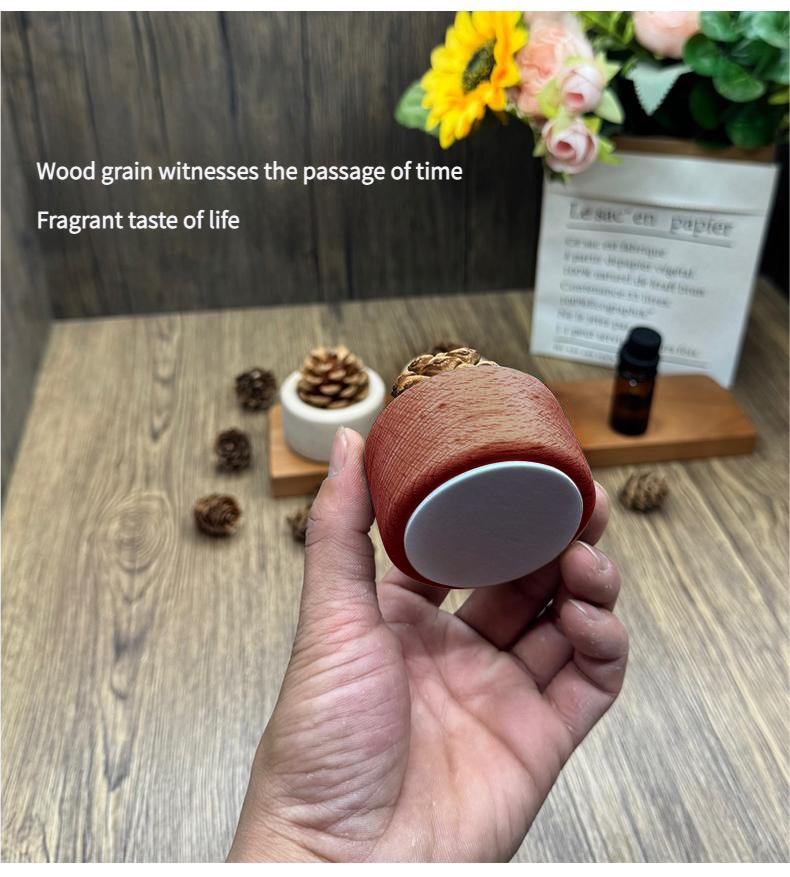 Natural Pinecone & Beech Wood Essential Oil Diffuser – Fire-Free Aromatherapy Decor for Home/Car (Eco-Friendly, Handmade, Reusable Fragrance Enhancer)