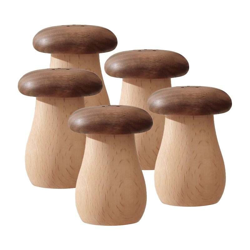 Adorable Mushroom Toothpick Holder - Solid Wood Dispenser for Kitchen/Dining Table (Gift-Ready)