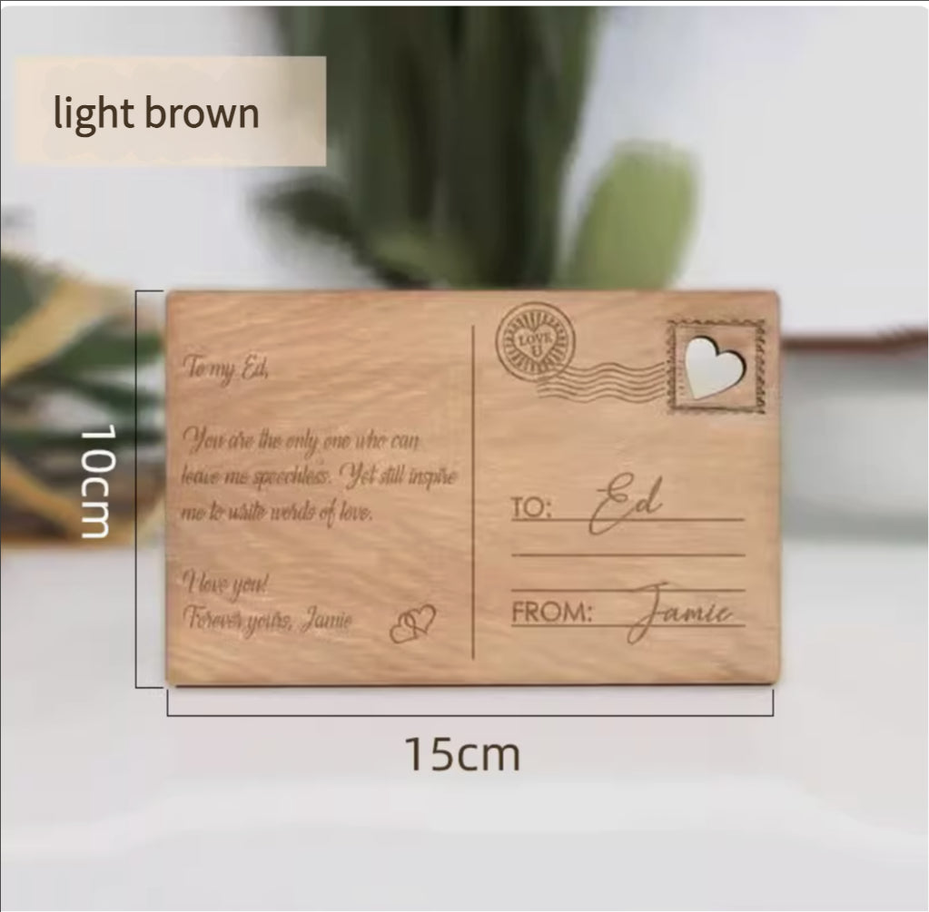 Personalized Wooden Greeting Cards - Customize for Birthdays/Weddings/Anniversaries (Eco-Friendly & Unique)
