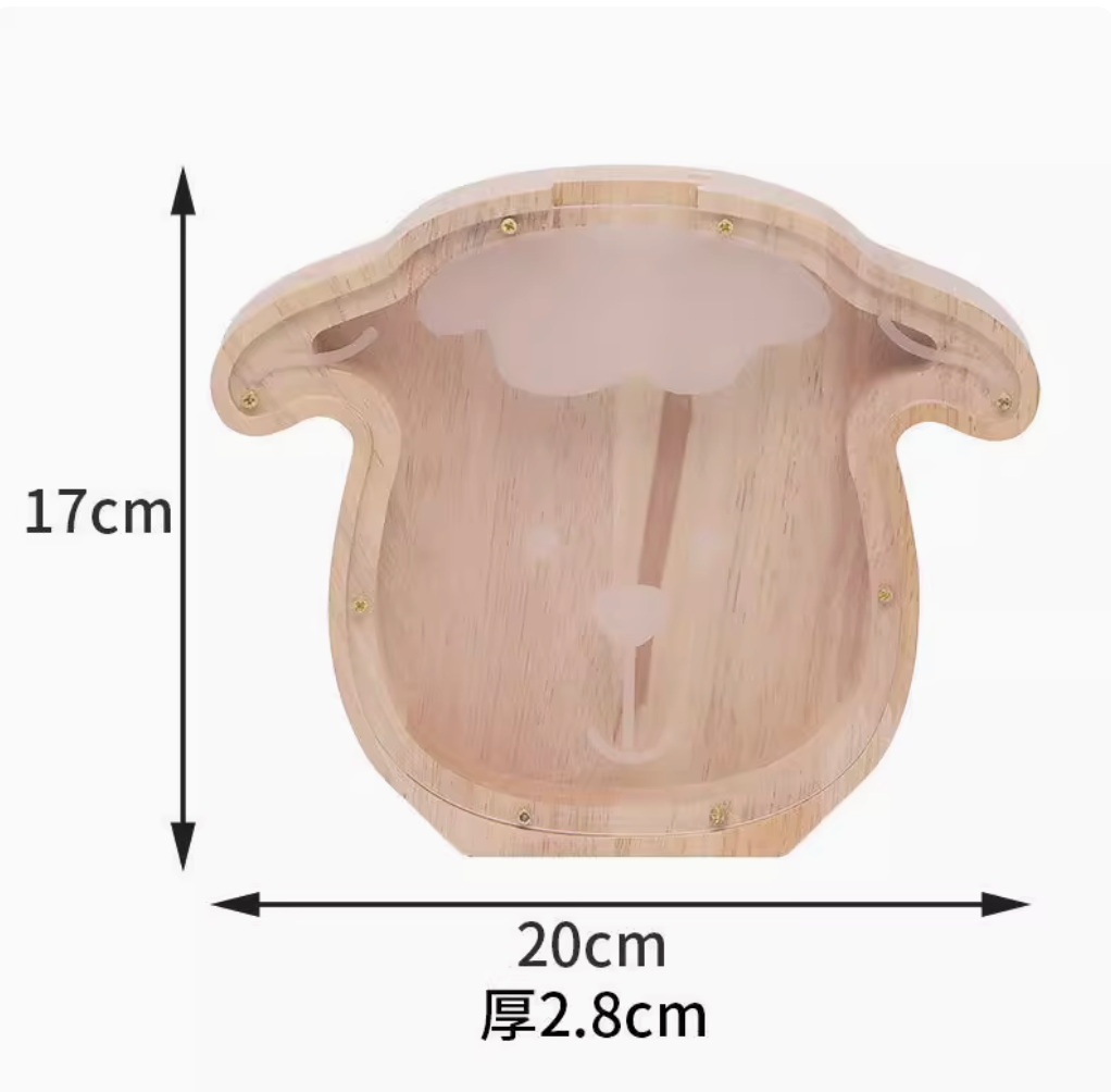 Solid Wood Piggy Bank With Twelve Zodiac Signs, Transparent Acrylic, Not Recommended, Can Only Enter But Not Exit. Savings Piggy Bank 2025 New Model