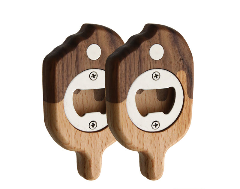 3-in-1 Magnetic Opener - Ice Cream Shaped Bottle Cap Remover (Strong 15LB Pull Force)