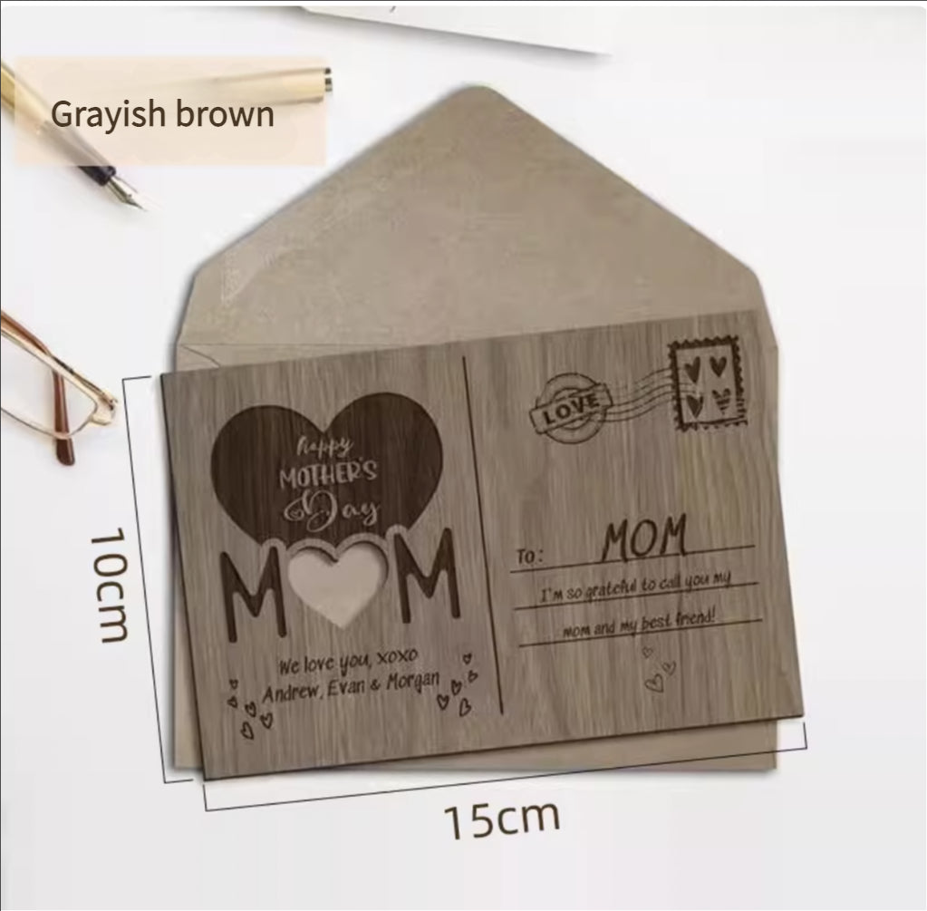 Personalized Wooden Greeting Cards - Customize for Birthdays/Weddings/Anniversaries (Eco-Friendly & Unique)