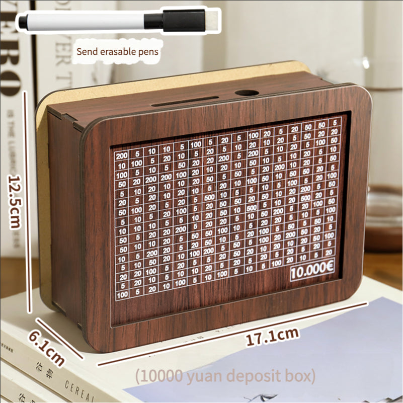2025 New Type Savings Can Wooden Only Entry Cannot Exit Savings Can Male and Female Adult Children Advanced Large Capacity Storage