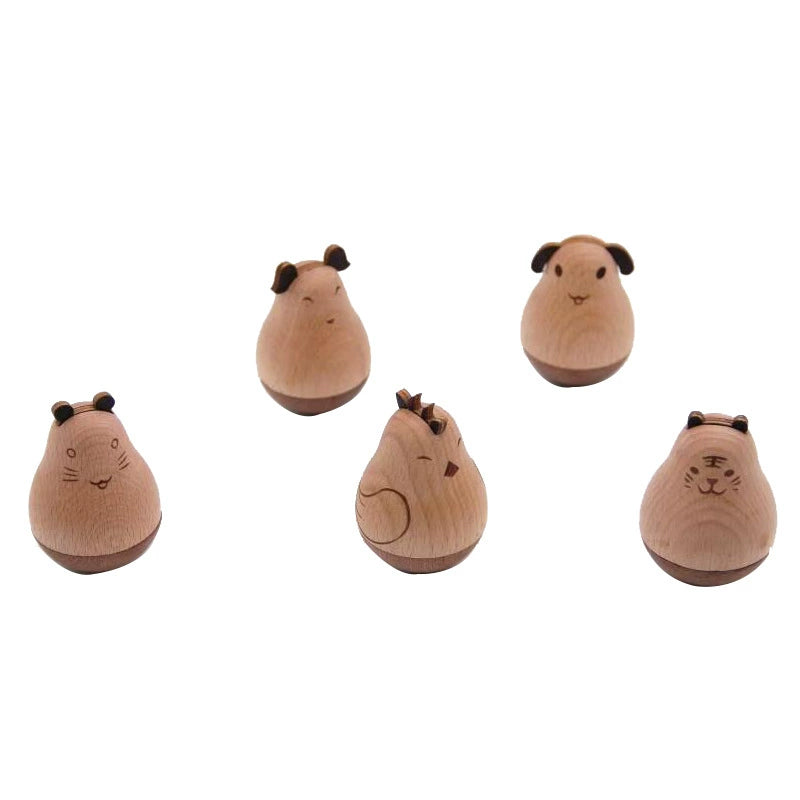 Wholesale Wooden Handicrafts – Creative Cartoon Animal New Year Decorations (Factory Direct, Bulk Discount, Eco-Friendly Gifts)