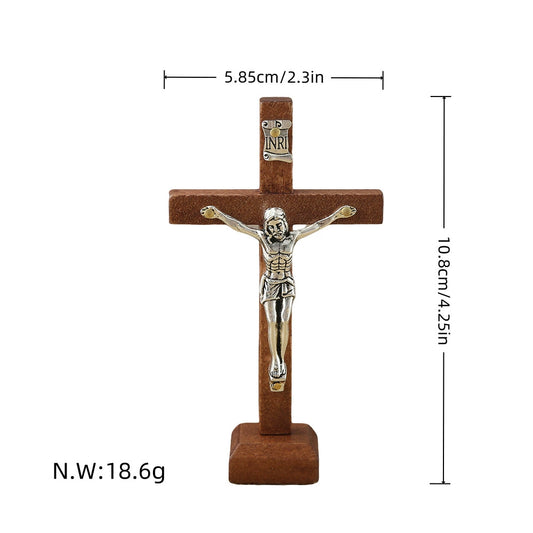Handmade Easter Wooden Cross Wall Hanging – Church Decor & Religious Pendant (Hemu Style, Faith-Based Gift, 3D Carved Art)