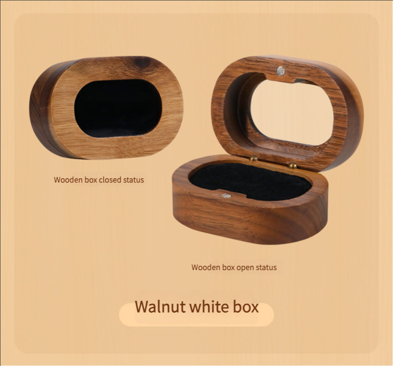 Walnut Gift Box, Birthday Gift, Customized Greeting Card, Collection, Commemorative Gold