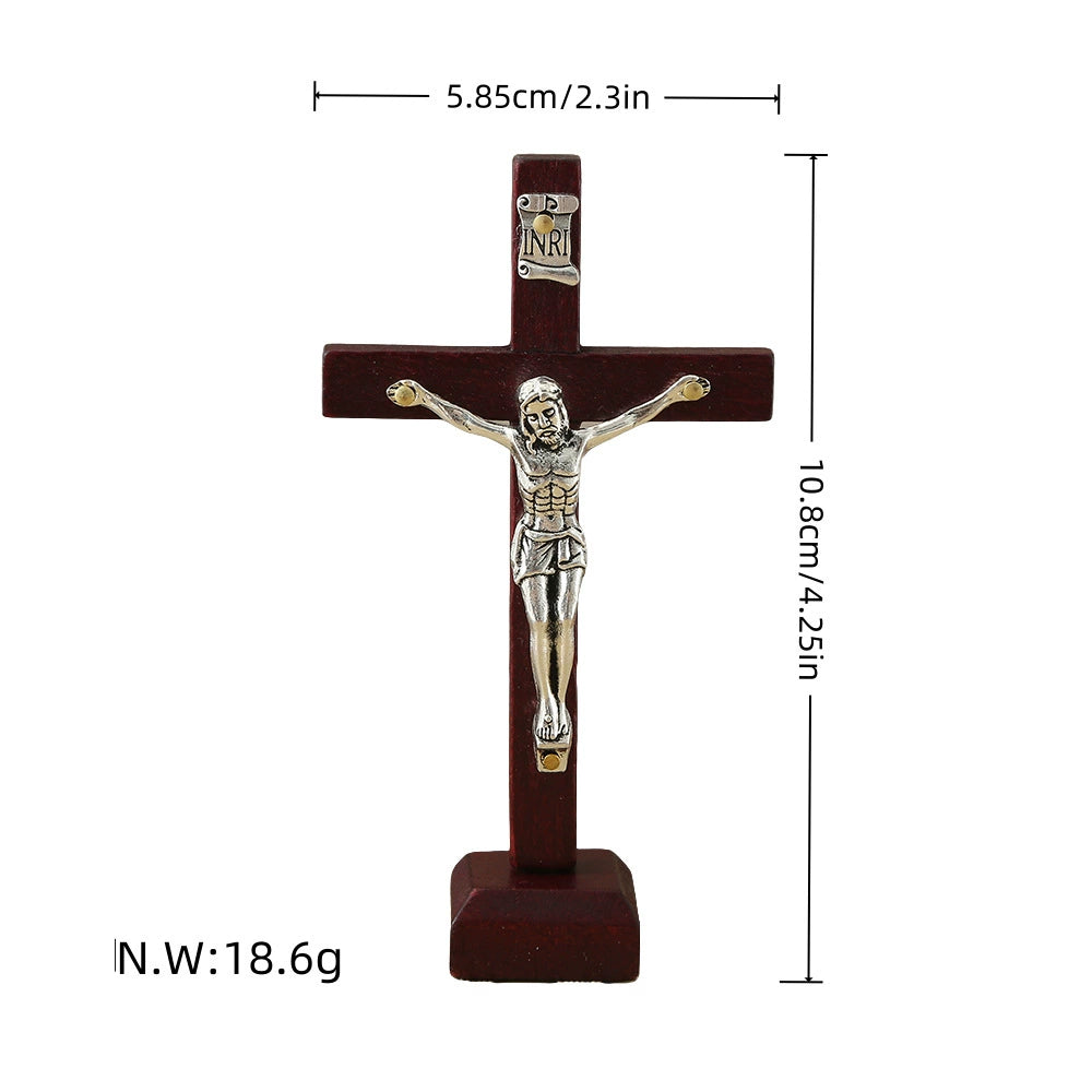 Handmade Easter Wooden Cross Wall Hanging – Church Decor & Religious Pendant (Hemu Style, Faith-Based Gift, 3D Carved Art)