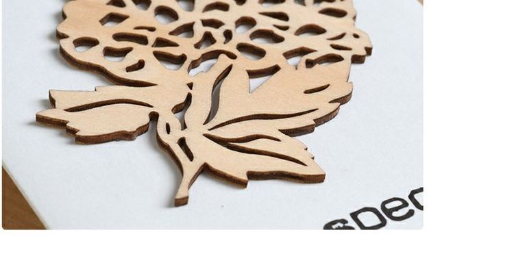 Birthday Card Retro 3D Woodcarving Wishful Blessing Card Christmas Card