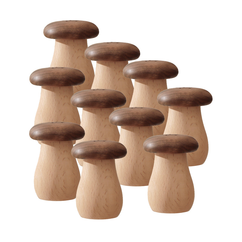 Adorable Mushroom Toothpick Holder - Solid Wood Dispenser for Kitchen/Dining Table (Gift-Ready)