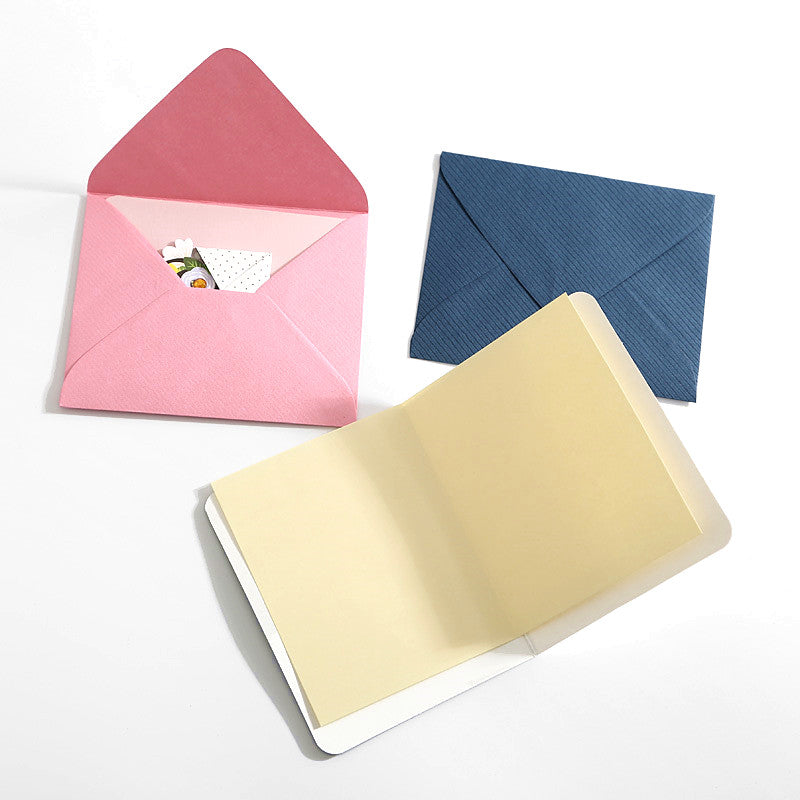 Korean Minimalist Wooden Cards - Laser Carved Greeting Set (Birthday/Thank You/Holiday) with Envelopes