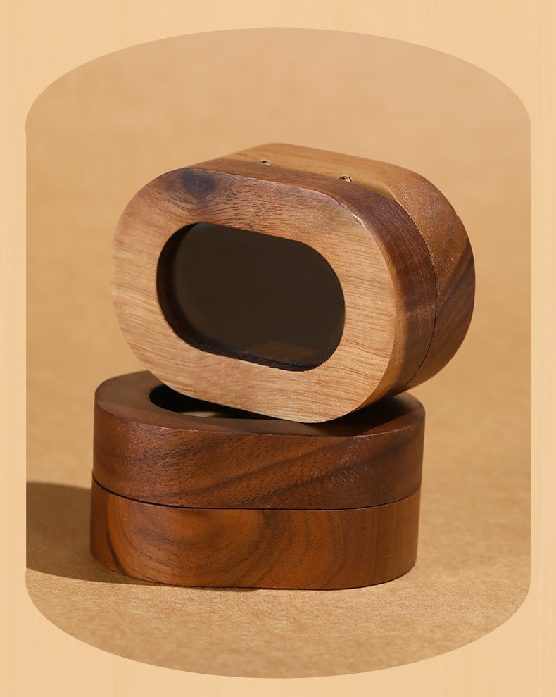 Walnut Gift Box, Birthday Gift, Customized Greeting Card, Collection, Commemorative Gold