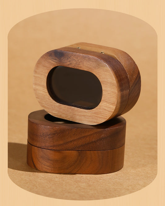 Walnut Gift Box, Birthday Gift, Customized Greeting Card, Collection, Commemorative Gold