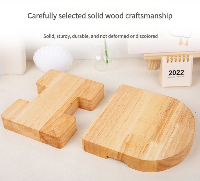 Large Internet Celebrity Wooden English Letter Piggy Bank, Solid Wood Transparent Piggy Bank, Coin And Change Storage Box
