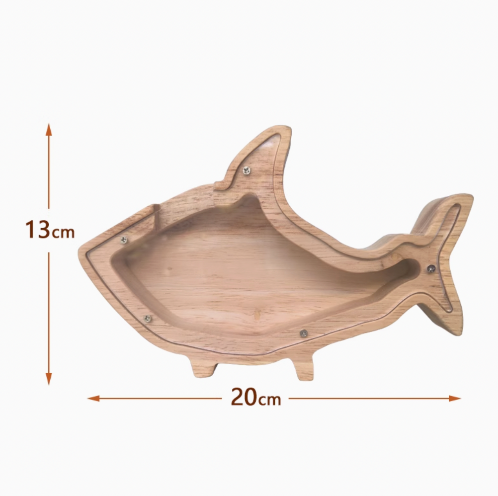 Wooden Piggy Bank, Money Box, Piggy Bank Ornament, Cartoon Transparent Gift, Christmas Tree, New Year'S Money
