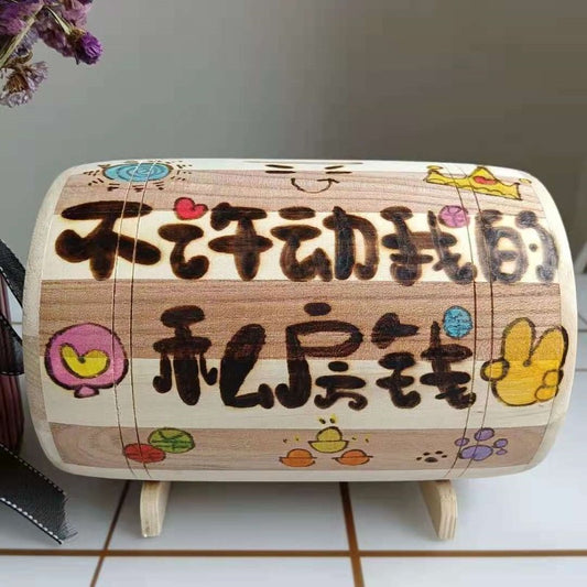 New Wooden Creative Savings Piggy Bank For Boys, Girls, And Children, With Customizable Features For Both In And Out Access