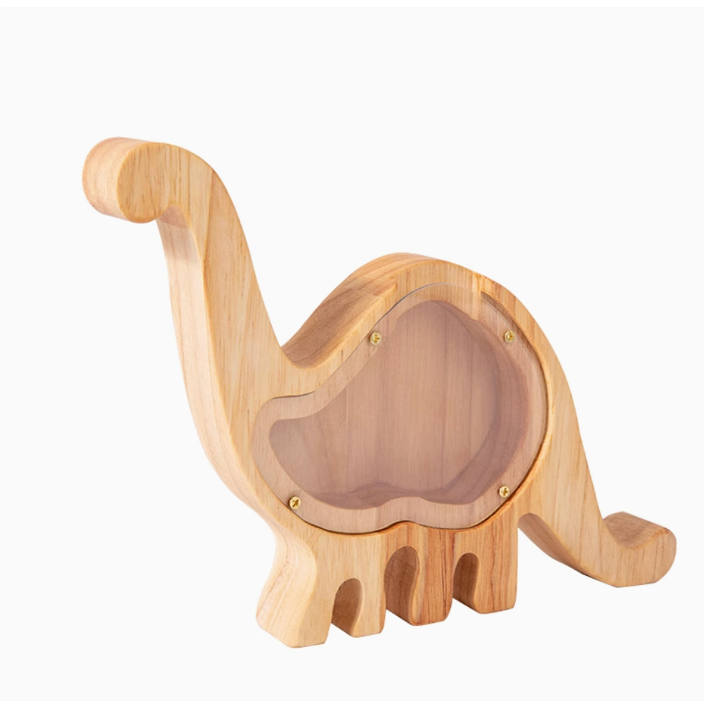 Animal Letter Piggy Bank Cartoon Wooden Rabbit Piggy Bank Internet Celebrity Creative Piggy Bank Ornament Transparent Gift To Celebrate The New Year