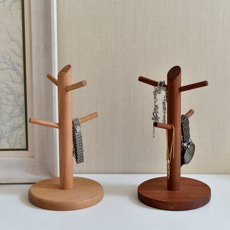 Solid Wood Hanging Cup, Key Jewelry Rack, Lightweight Living Room Entrance Wooden Frame, Water Cup, Milk Cup Storage Creativity