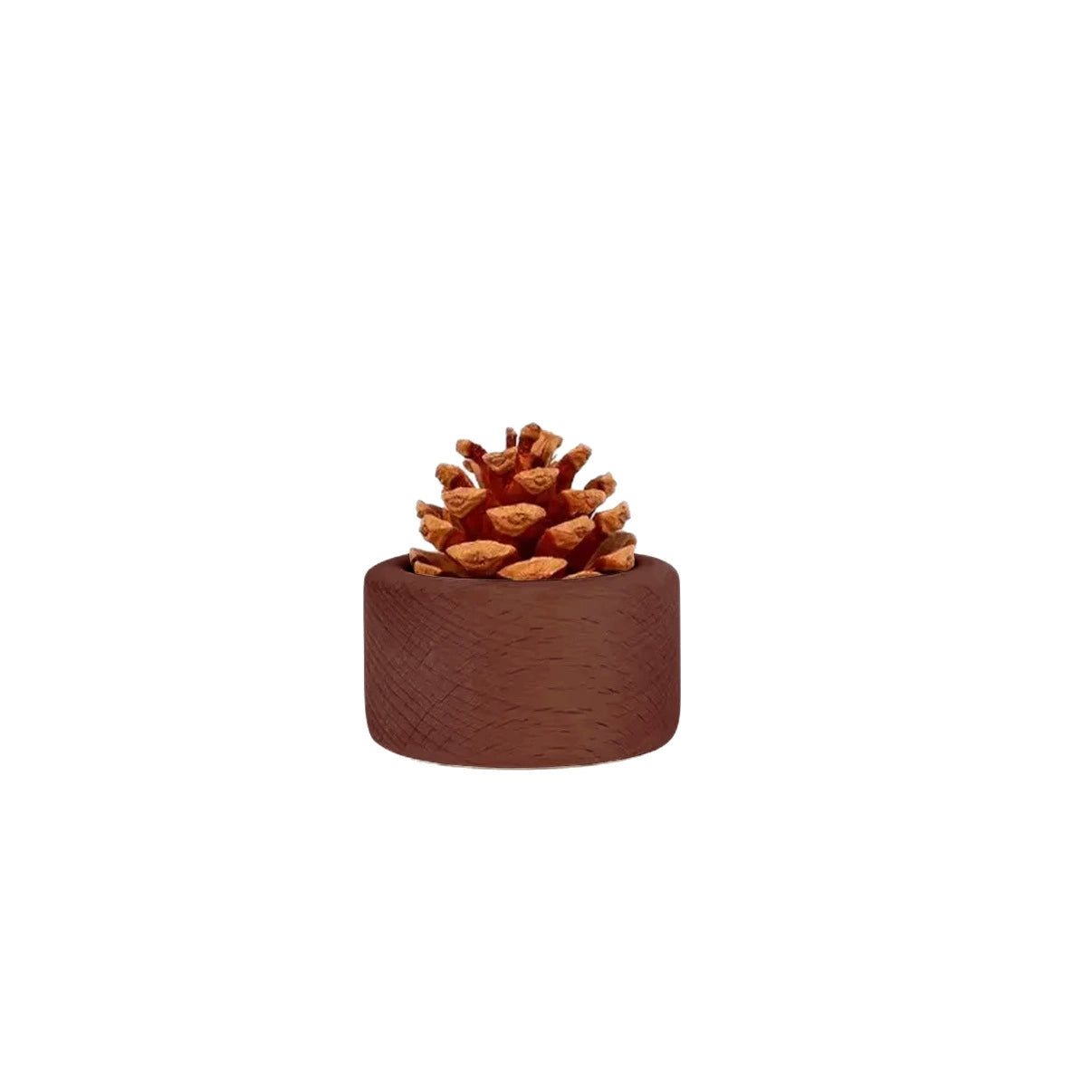Natural Pinecone & Beech Wood Essential Oil Diffuser – Fire-Free Aromatherapy Decor for Home/Car (Eco-Friendly, Handmade, Reusable Fragrance Enhancer)