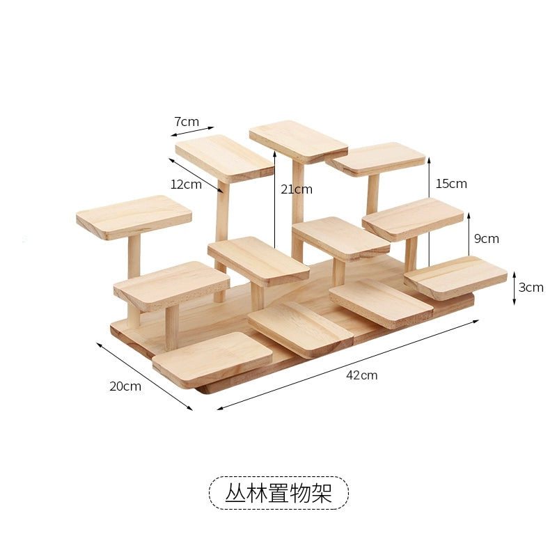 Modern Staircase Shelf - Multi-Purpose Wood Storage Rack for Books/Plants/Collectibles (Wall-Mounted Space Saver)